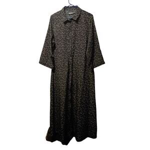 Pieces smiling face button front maxi dress size 46